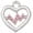 Pink, variant on Delight Jewelry Silver-tone Heart with AB Crystal Heartbeat - Large Goldtone Crystal Initial - A - Charm Necklace, 17.5" 2"