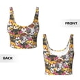 thumbnail image 5 of Haiem Cute Cat Cartoon Pattern Womens Sports Bra - U Neck Padded Low Impact Yoga Bra Workout Crop Top Gym Moisture-Wicking Workout Vest -XX-Large, 5 of 9