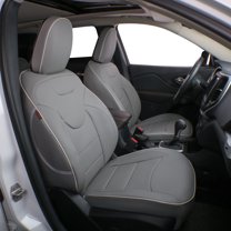 EKR Custom Fit Jeep Car Seat Covers for Jeep Grand Cherokee (Not for SRT) 2014-2021 Full Set Leatherette Auto Seat Covers (Gray)