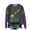 #119-Multicolor, variant on Craaazy Womens Casual Carnival Holiday Long Sleeve Crewneck Mardi Gras Tops Gifts