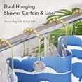 thumbnail image 3 of 12 Pcs Shower Curtain Hooks, Metal Shower Curtain Rings Rust Proof, Double Sided Shower Curtain Hooks for Shower Curtain Liner Smooth, 3 of 7