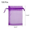 thumbnail image 2 of 100pcs Organza Bags 3x4 Inch Drawstring Favor Pouches Sheer Mesh Bag for Gift Jewelry Wedding Party Purple, 2 of 6