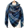 thumbnail image 1 of Bufanda de manta de invierno cálida y acogedora para mujer, elegante, suave, gruesa, a cuadros, bufandas gigantes, capa de chal, 1 of 7