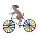 thumbnail image 1 of Hilanderos de viento de bicicleta creativos, poste de pie, decoración de jardín, 1 of 7