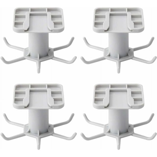 Rotating Kitchen Hooks for Under Cabinet Storage, Multi-Function Hooks with Seamless Adhesive Base for Kitchen Bathroom Balcony, 360 Degree Rotation Retractable & Rotating