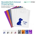 thumbnail image 3 of OPTIPAK Plastic Bags with Handles – 12x15 Merchandise Bags for Small Business, Die-Cut Retail Boutique & Shopping Bag, Goodie Bag & Trade Show Supplies – Enjoy Life (Pack of 100), 3 of 6