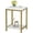 White Gold, variant on Wood End Tables Small Side Table with Storage Night Stand Metal Frames 2 Tier Bedside Table with Adjustable Feet, 1PCS, Walnut