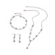 thumbnail image 2 of Delicate Collarbone Necklace Bracelet And Earrings Jewelry Set Sweet Lights Luxuries Gift, 2 of 9