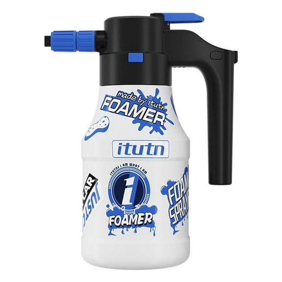 Car Washer Foam Sprayer, with Sponges,1.5L Electric Car Foam Sprayer, Battery Powered Foam Sprayer for Car Wash with USB Rechargeable,Cordless Pump Foam Sprayer for Watering Garden Plants B5E9