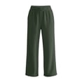 thumbnail image 3 of ClodeEU Women's Elastic Waist Fleece Wide Leg Lounge Pants ,Warm Winter Homewear Sleep Bottoms With Pockets ,Women's Plus XXXL, 3 of 5