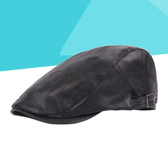 OUNONA Men's Cap Black Wide Brim One Size Adjustable Comfortable Durable