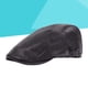 thumbnail image 2 of Boinas de cuero para hombre, de mediana edad, de invierno, ajustables hacia adelante, cálidas, negras, 2 of 7