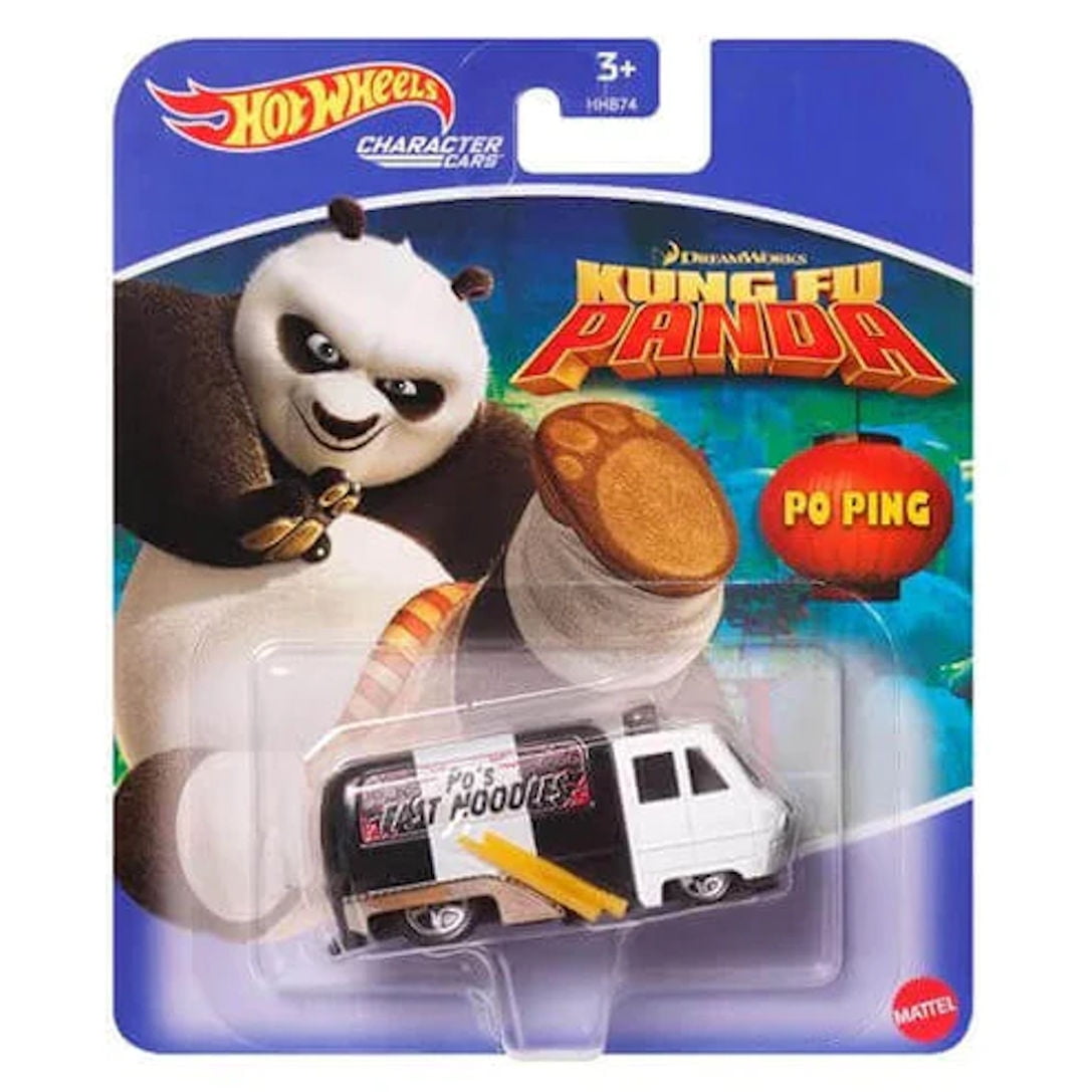 Hot Wheels DreamWorks Character Cars Collection Set, 5-Pack, Dragons, Puss in Boots, Kung Fu Panda, Shrek HHB74-956M
