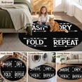 thumbnail image 5 of Laundry Round Area Rug 8Ft Washable Large Circle Rugs for Living Room Dorm, Funny Wash Dry Fold Minimalist Text Black Non-Slip Carpet Floor Mats Indoor Outdoor Carpet Runner Aesthetic Home Decor, 5 of 8