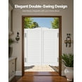 thumbnail image 2 of VEVOR Double Saloon Doors, 32"W x 36" H Arched Top Interior Swinging Cafe Doors, Premium Pine Wood, with Hinges & Hardware Kit, Easy to Install, for Hallway Kitchen Bar Pub Entrance, White, 2 of 9