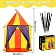 thumbnail image 2 of Kids Play Tent Toy Children Pop Up Tent Kids Playhouse Indoor Outdoor Games Foldable Tent Party Birthday Gifts for Boys Girls Toddler Baby, 2 of 8