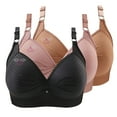 thumbnail image 2 of Sokhug 3PC Deep Cup Print Bras Wide Band Back Smoothing Bras for Women Push Up Hide Back Fat Full Coverage Breathable Bras, 2 of 6