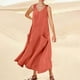 thumbnail image 1 of WILLBEST Vestido Corto De Verano Para Mujer, Color Liso, Sin Mangas, Cuello En V, Elegante, Holgado, Informal, Largo, Con Bolsillos, Cómodo Y Elegante Para Uso Diario., 1 of 3