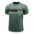 thumbnail image 3 of Mens Quick Dry Athletic Shirts, Workout Tops for Men Summer Outdoor Casual Solid Color Crewneck Short Sleeve T-Shirts with Pockets S-3XL, 3 of 6