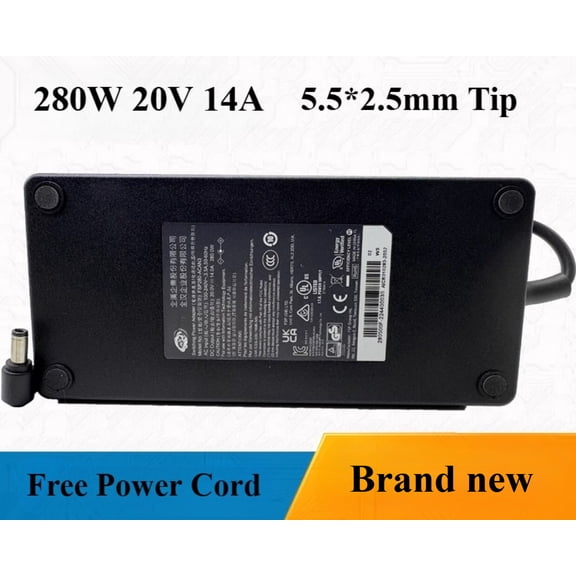 280W 20V 14A AC Adapter 5.5*2.5mm Tip Laptop Charger Power Supply FSP280-ACAN3