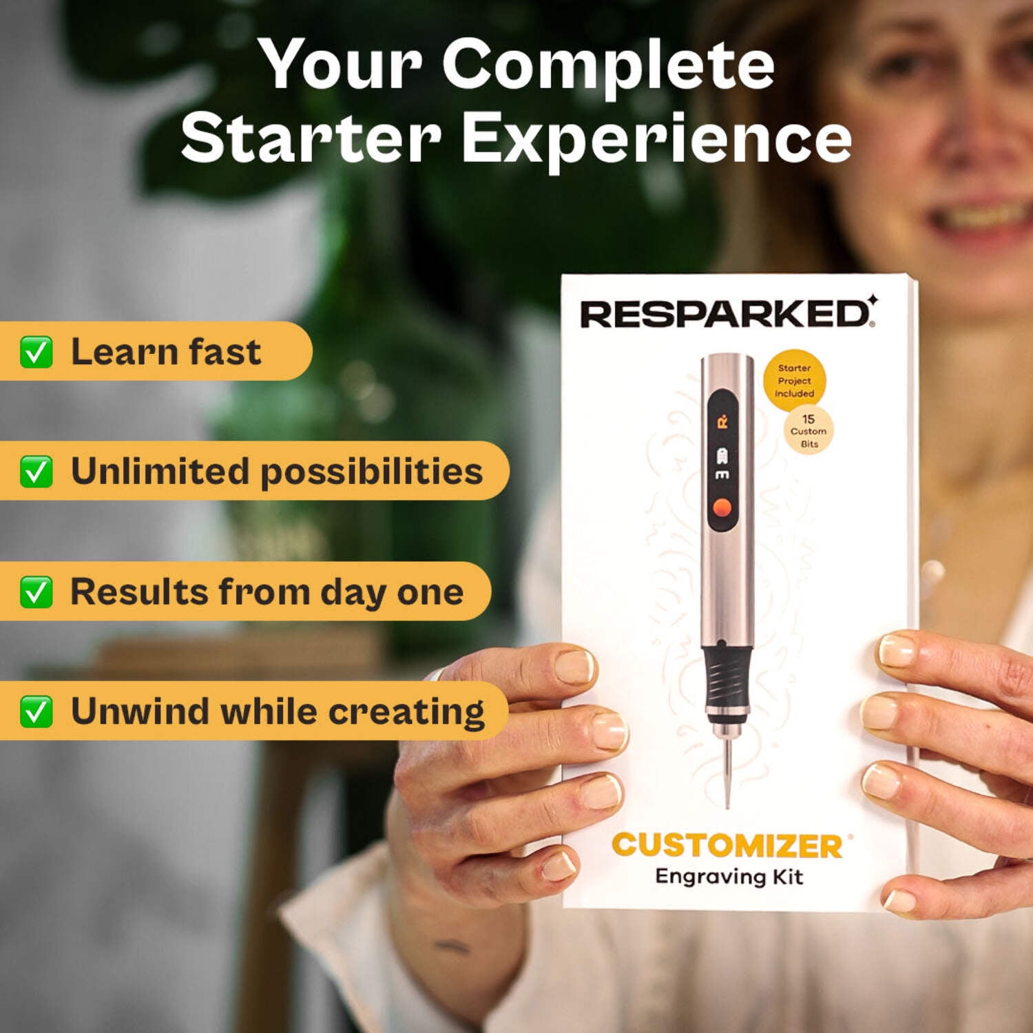 Resparked Customizer Engraving Kit – Special Edition | Complete DIY Starter Set with Tools, Materials & Projects