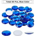 thumbnail image 4 of 50Pcs 30mm Flat Back Round Acrylic Rhinestone Self-Adhesive Plastic Circle Gems Stick On Jewels(Blue) for Costume Making Cosplay Jewels Invitation Crafts Bling Christmas Decor, 4 of 9