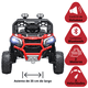 thumbnail image 3 of Montable Eléctrico para Niños 4x2 con Luces Delanteras Puertas Volante con Sonido Bluetooth Batería 12V desde 3 Años hasta 30 kg - Rojo, 3 of 7