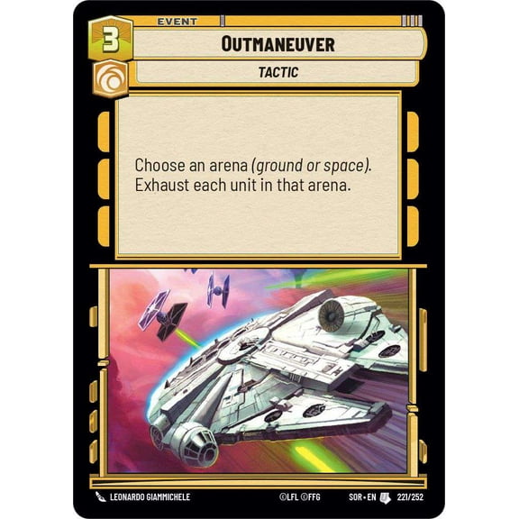 Star Wars: Unlimited Spark of Rebellion Uncommon Outmaneuver #221