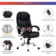 thumbnail image 6 of Dkelincs Executive Office Chair Big and Tall Leather Computer Chair Ergonomic Massage Desk Chair Heavy Duty Swivel Task Chair High Density Sponge Seat & Back Chair with Padded Armrest, 6 of 7