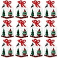 thumbnail image 5 of Big Dot of Happiness Holiday Plaid Trees - Square Favor Gift Boxes - Buffalo Plaid Christmas Party Bow Boxes - Set of 12, 5 of 8