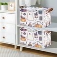 thumbnail image 2 of Yayeee Foldable Storage Basket for Shelves with Handles Set of 2 Waterproof Cloth Bins, White Magical Halloween, 2 of 7