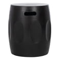 thumbnail image 2 of SAFAVIEH Zuri Outdoor Modern Concrete Round Accent Table, Black, 2 of 9