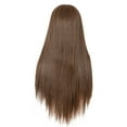 thumbnail image 2 of Waiimak Mode Femmes Longs Cheveux Raides Perruques Rose Maille Fibre Synthétique Couvre-Chefs, 2 of 3