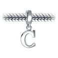 thumbnail image 2 of Bling Jewelry Womens Initial Alphabet Bead Charm Sterling Silver A-Z for European Bracelet, 2 of 4