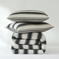 thumbnail image 4 of Lush Decor Gale Cabana Stripe? Reversible Comforter 3 Piece Set Full/ Queen Neutral & Gray - Striped Bedding Set - Gray Comforter - Modern Coastal Decor, 4 of 11
