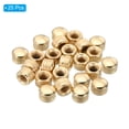 thumbnail image 3 of Uxcell M6x1 Cap Nut, 25 Pcs Acorn Nut Screw Knob Cap Insert Bolt Cover Female Thread Knurled Decorative, French Gold, 3 of 6
