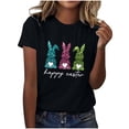 thumbnail image 1 of Camiseta de Cuello Redondo de Impresión de Pascua de Moda de Primavera Y Verano para el Uso Diario, 1 of 5