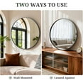 thumbnail image 4 of 24 Inch Black Round Wall Mirror with Metal Frame, Bathroom Round Mirror for Over Sink, Bathroom, Entryway, Bedroom, Vanity, 4 of 7