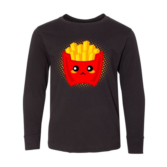 Inktastic French Fries Funny Food Long Sleeve Youth T-Shirt