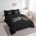 thumbnail image 3 of jejeloiu Extreme Dirt Bike 7-Piece Twin Bedding Sets,Gray Black Bedding Comforter Set For Boys Kids Reversible, 3 of 8