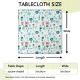 thumbnail image 2 of Pioneer Flower Floral Print Pattern Square Fitted Tablecloth with Elastic Edge,Square Table Cover,Washable Elastic Table Cover for Home Kitchen Party Decor 34"x34", 2 of 6