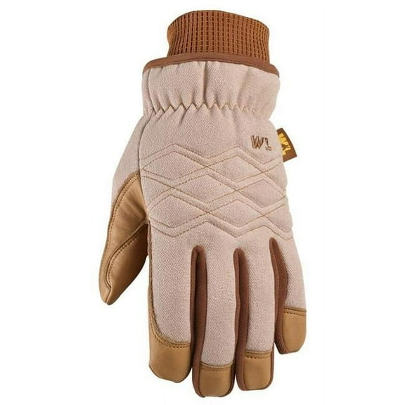 Wells Lamont 7039703 HydraHyde Womens Indoor & Outdoor Canvas Work Gloves, Brown - Medium - 1 Pair