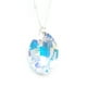 thumbnail image 3 of Juego de aretes y cadena con dije corte Hoja ZVEZDA plata mexicana ley .925 cristal Swarovski Aurora Boreal, 3 of 5