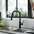 thumbnail image 3 of Oribe Single-Handle Kitchen Faucet with Pull Down Sprayer in Matte Black, 3 of 16