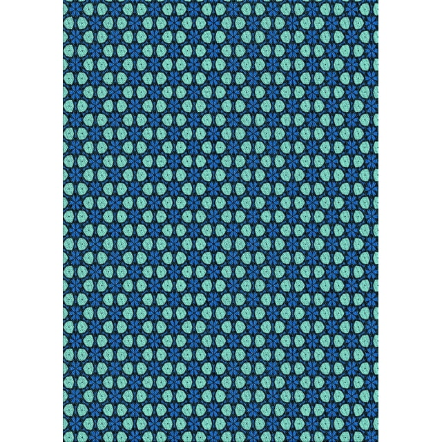 Ahgly Company Machine Washable Indoor Rectangle Transitional Dark Turquoise Green Area Rugs, 2' x 4'