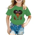 thumbnail image 1 of Zecgelong T-Shirt Décontracté à Manches Courtes et Col Rond pour Filles, Imprimé Dessin Animé, Taille 4-6 Ans, 1 of 4