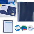 Vinyl Plastic Pocket File Folders Closed Sides, Letter Size, Clear