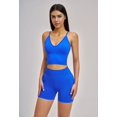 thumbnail image 6 of PISONIC 2 Piece Workout Sets for Women Cross Back V Neck Tank Top Matching High Waist Biker Shorts Gym Sets, 6 of 8
