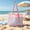 Pink, variant on 1Pcs Mesh Beach Bag Portable Shopping Bag Storage Bag One Shoulder Portable Mesh Bag Folding Bag Travel Storage Bag