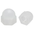 thumbnail image 1 of Tuercas de cabeza acorn de nylon blanco M3 para tornillos y pernos, 50 piezas, 1 of 3
